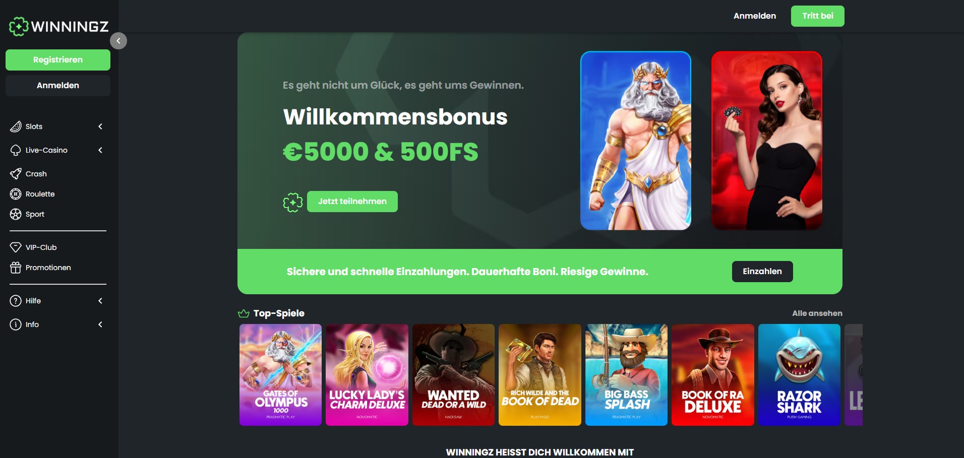 Winningz-Casino-Willkommensbonus